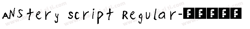 Anstery Script Regular字体转换